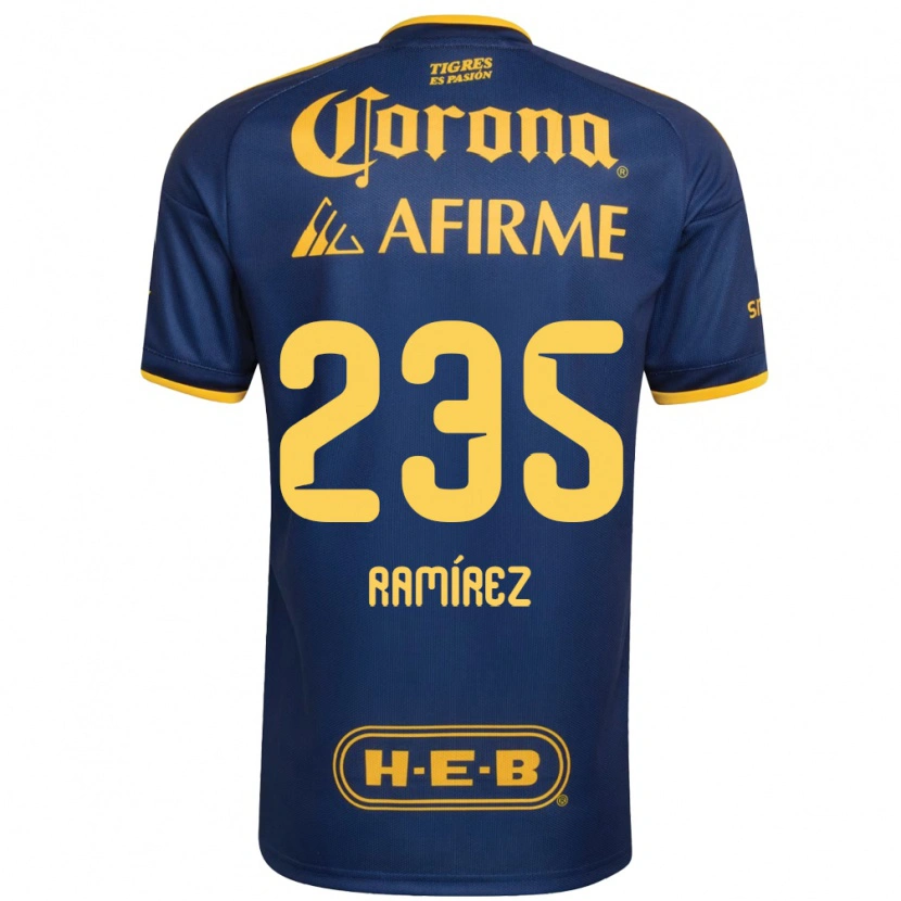 Danxen Kinder Gabriel Ramírez #235 Königsblau Gelb Auswärtstrikot Trikot 2026/27 T-Shirt