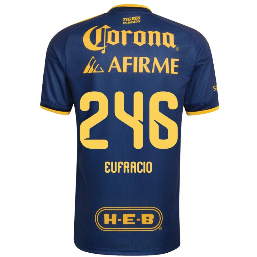 Danxen Kinder Enrique Eufracio #246 Königsblau Gelb Auswärtstrikot Trikot 2026/27 T-Shirt