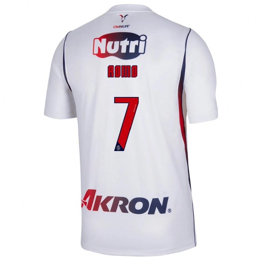 Danxen Kinder Luis Romo #7 Rot Weiß Marineblau Auswärtstrikot Trikot 2026/27 T-Shirt