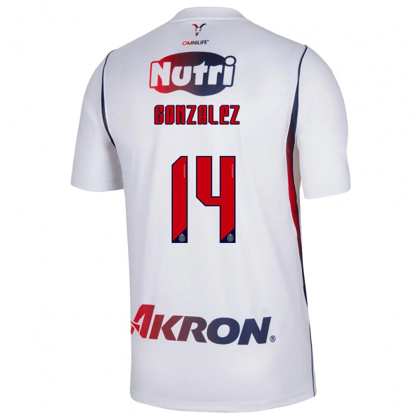 Danxen Kinder Ivonne González #14 Rot Weiß Marineblau Auswärtstrikot Trikot 2026/27 T-Shirt