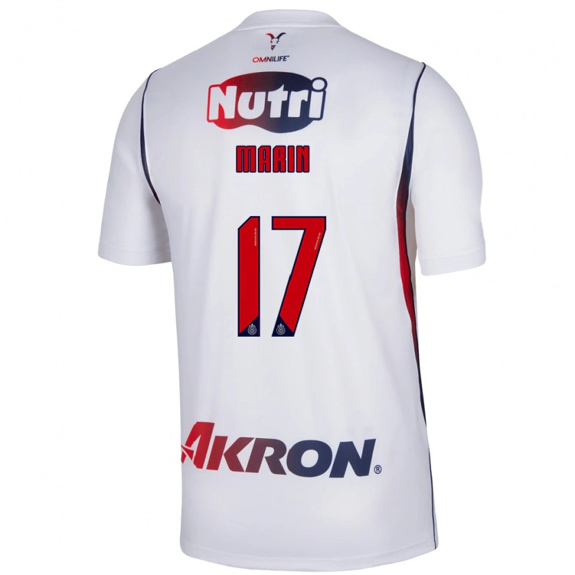 Danxen Kinder Ricardo Marín #17 Rot Weiß Marineblau Auswärtstrikot Trikot 2026/27 T-Shirt