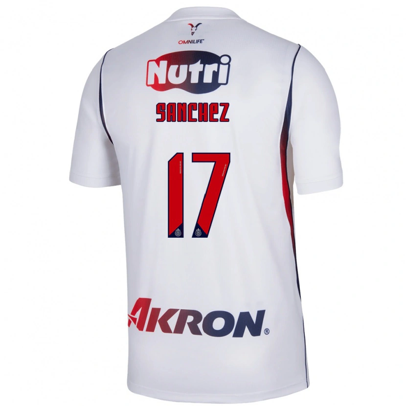 Danxen Kinder Jesús Sánchez #17 Rot Weiß Marineblau Auswärtstrikot Trikot 2026/27 T-Shirt