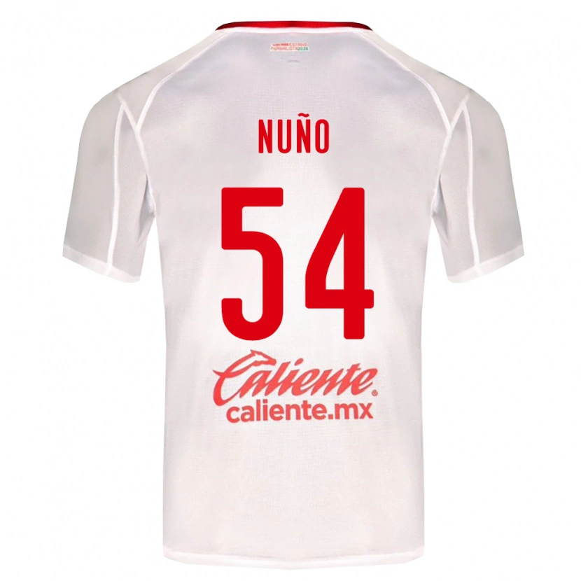 Danxen Kinder Raúl Nuño #54 Weiß Grün Rot Auswärtstrikot Trikot 2026/27 T-Shirt