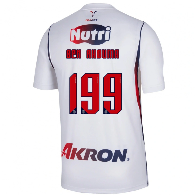 Danxen Kinder Anwar Ben Rhouma #199 Rot Weiß Marineblau Auswärtstrikot Trikot 2026/27 T-Shirt