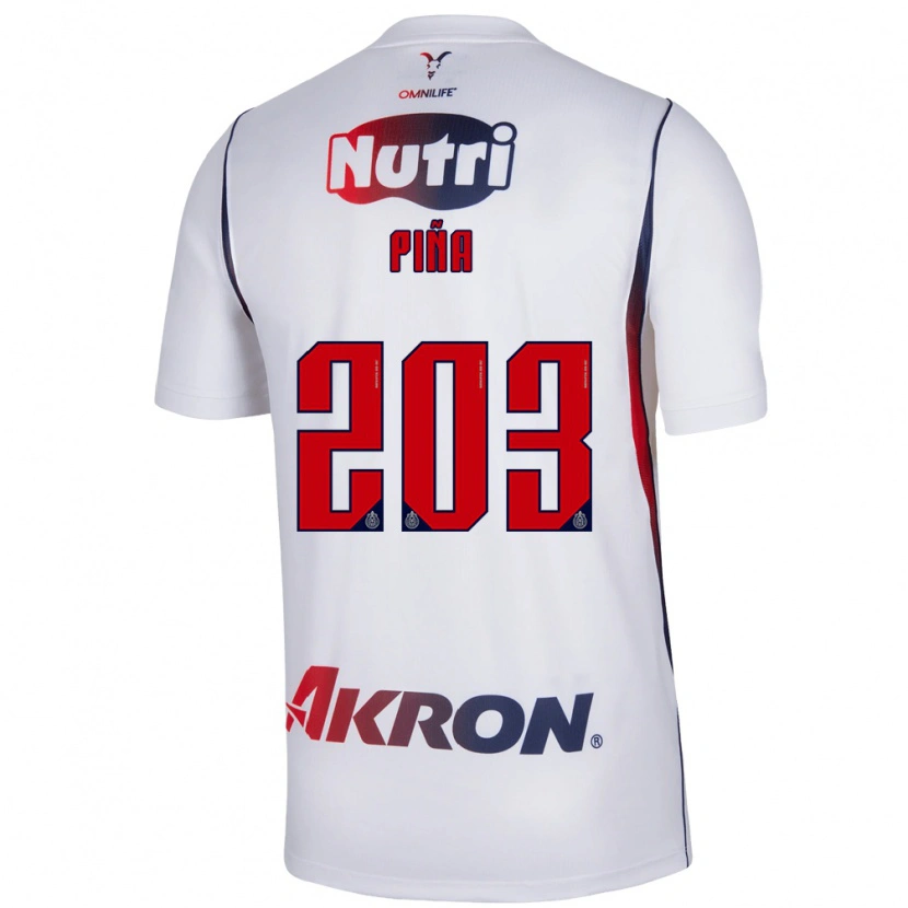 Danxen Kinder Fernando Piña #203 Rot Weiß Marineblau Auswärtstrikot Trikot 2026/27 T-Shirt