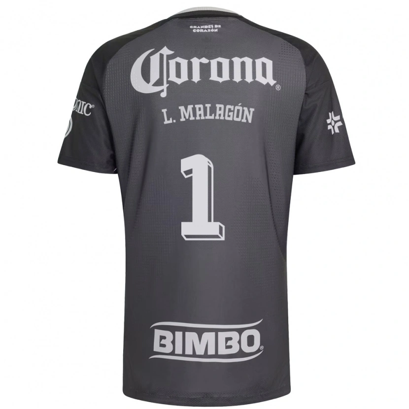 Danxen Kinder Luis Malagón #1 Grau Weiß Schwarz Auswärtstrikot Trikot 2026/27 T-Shirt