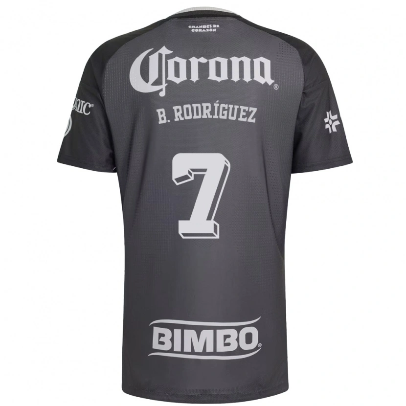 Danxen Kinder Brian Rodríguez #7 Grau Weiß Schwarz Auswärtstrikot Trikot 2026/27 T-Shirt