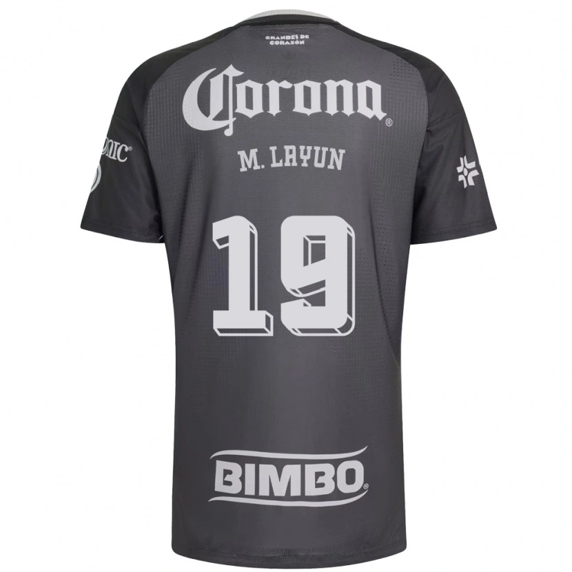 Danxen Kinder Miguel Layun #19 Grau Weiß Schwarz Auswärtstrikot Trikot 2026/27 T-Shirt
