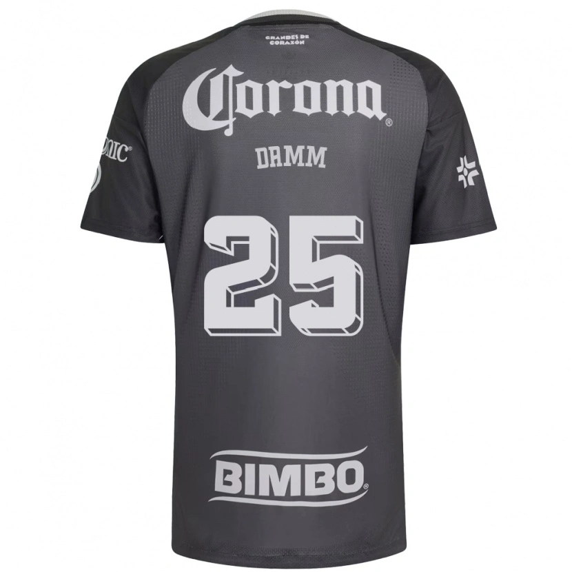 Danxen Kinder Jurgen Damm #25 Grau Weiß Schwarz Auswärtstrikot Trikot 2026/27 T-Shirt