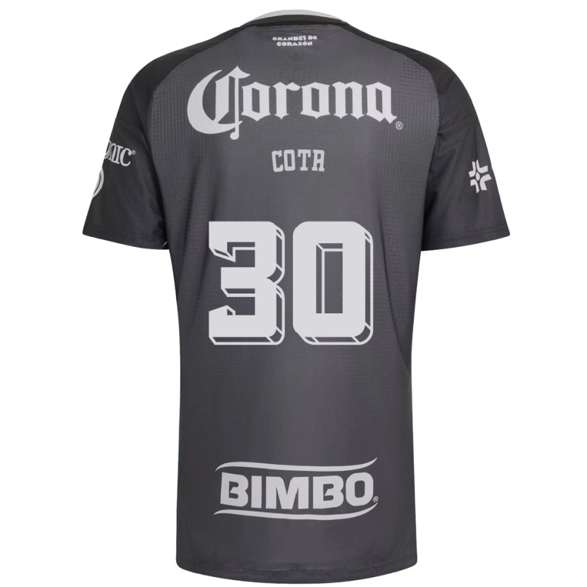 Danxen Kinder Rodolfo Cota #30 Grau Weiß Schwarz Auswärtstrikot Trikot 2026/27 T-Shirt