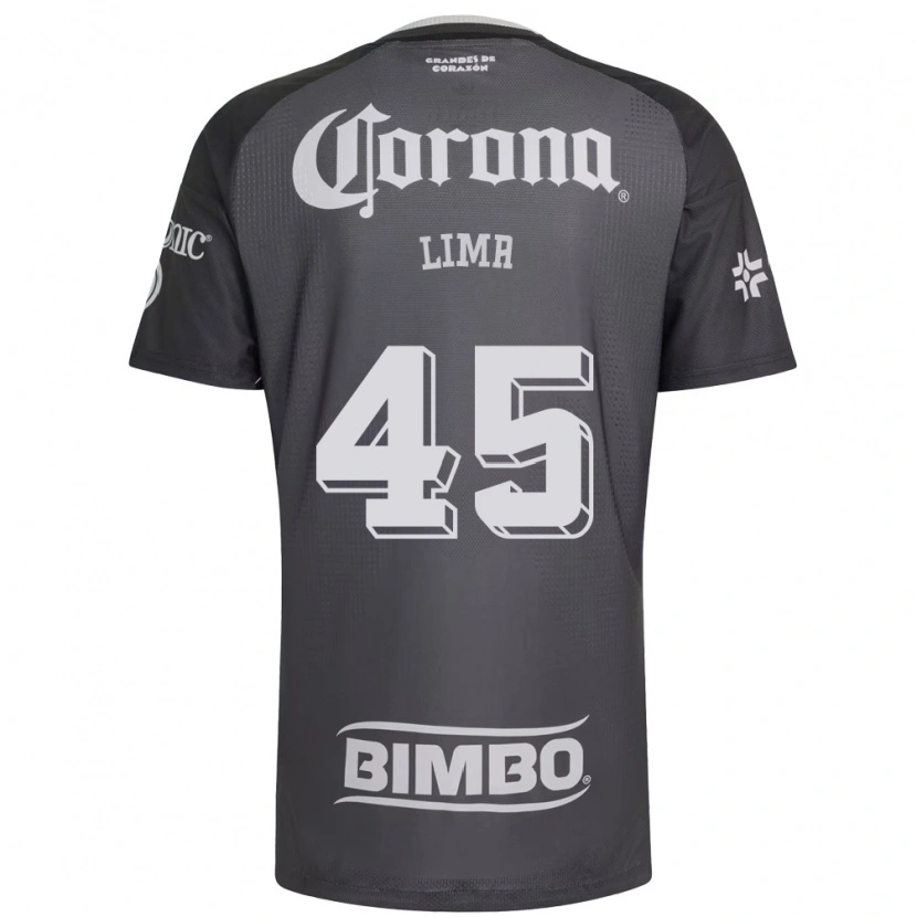 Danxen Kinder Vinícius Moreira De Lima #45 Grau Weiß Schwarz Auswärtstrikot Trikot 2026/27 T-Shirt