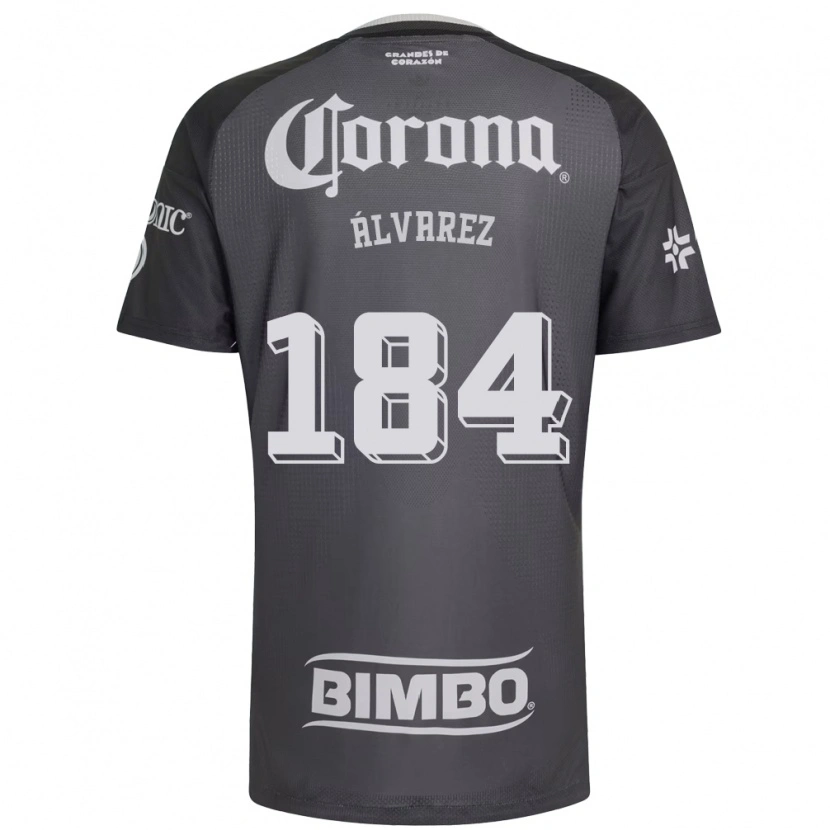 Danxen Kinder Antonio Álvarez #184 Grau Weiß Schwarz Auswärtstrikot Trikot 2026/27 T-Shirt