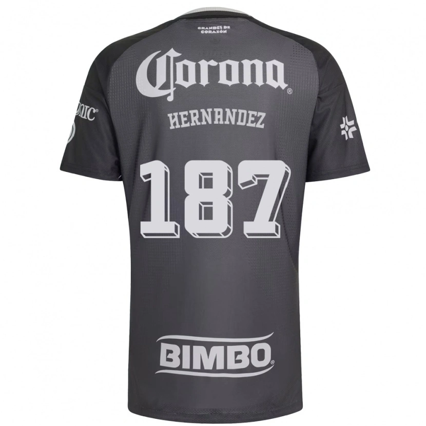 Danxen Kinder Miguel Hernández #187 Grau Weiß Schwarz Auswärtstrikot Trikot 2026/27 T-Shirt