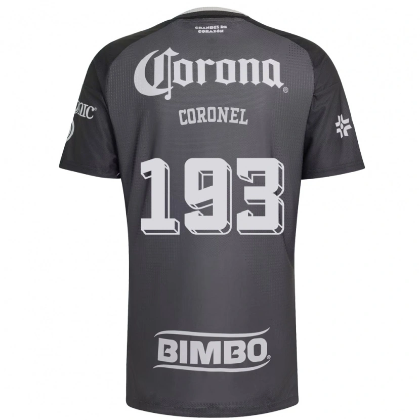 Danxen Kinder Ángel Coronel #193 Grau Weiß Schwarz Auswärtstrikot Trikot 2026/27 T-Shirt