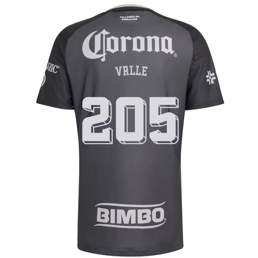 Danxen Kinder Jhovani Valle #205 Grau Weiß Schwarz Auswärtstrikot Trikot 2026/27 T-Shirt