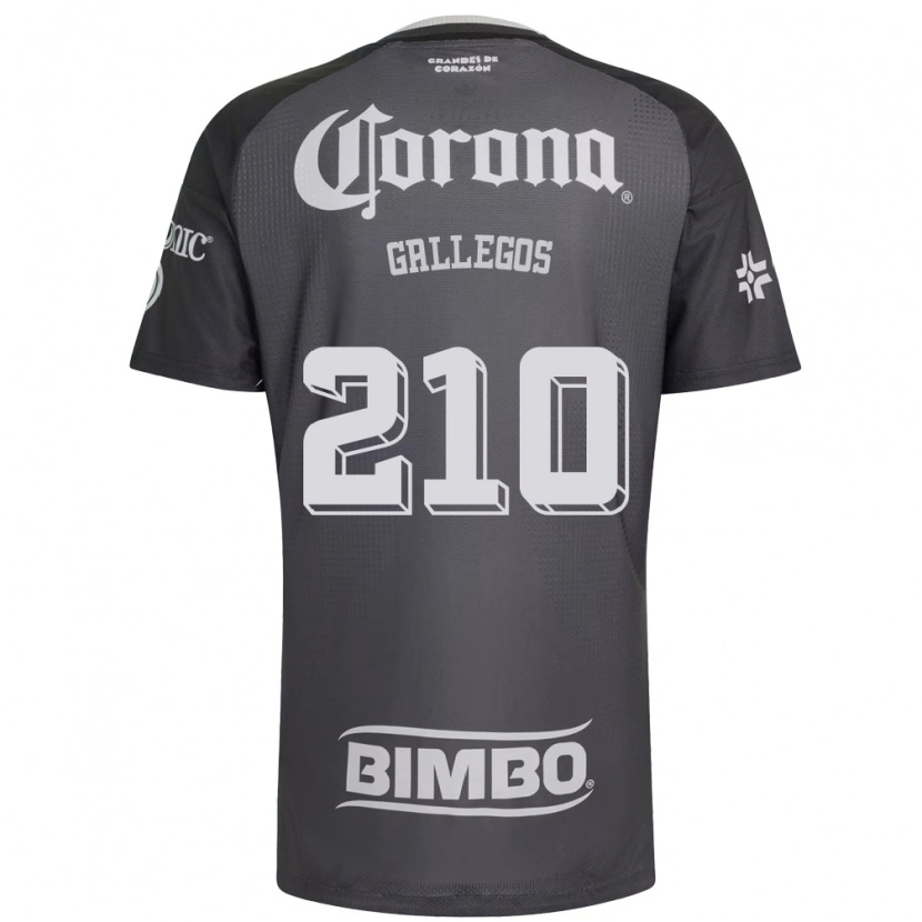 Danxen Kinder José Gallegos #210 Grau Weiß Schwarz Auswärtstrikot Trikot 2026/27 T-Shirt