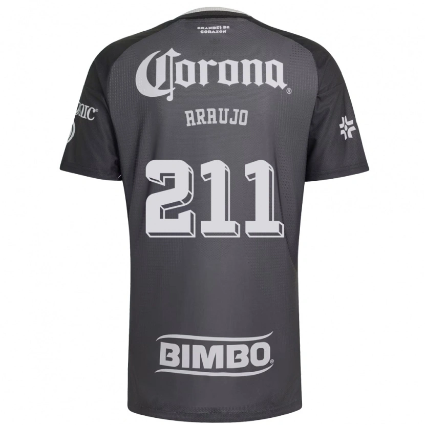 Danxen Kinder Andrés Araujo #211 Grau Weiß Schwarz Auswärtstrikot Trikot 2026/27 T-Shirt