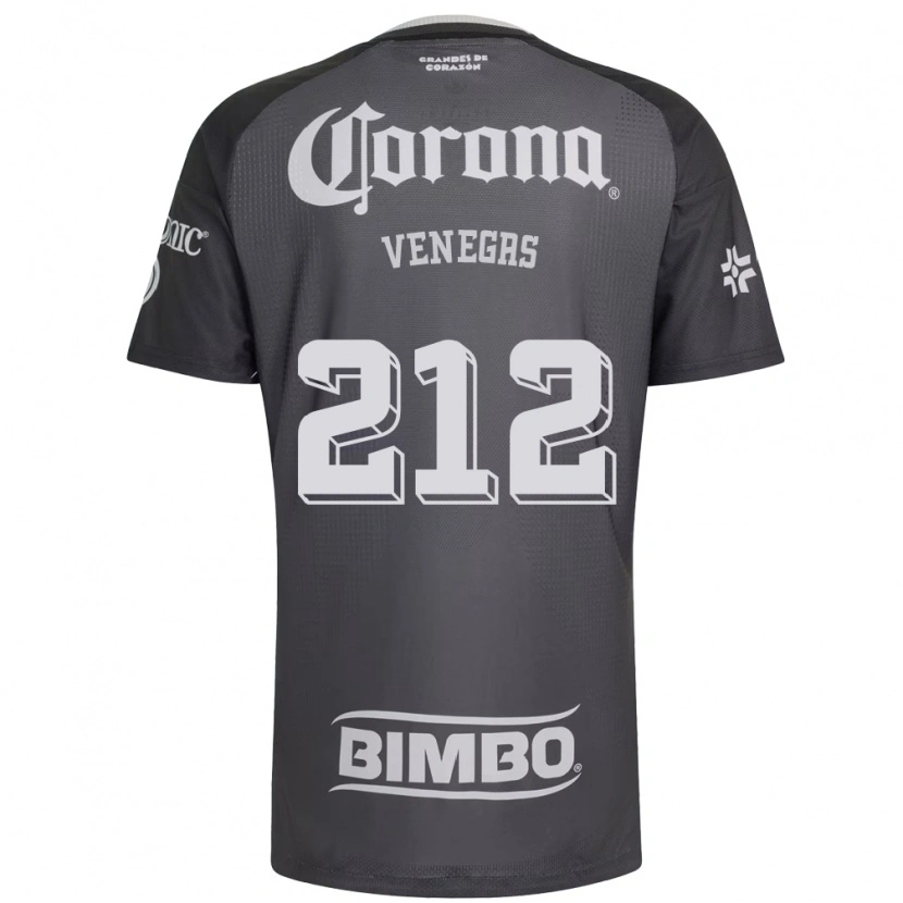 Danxen Kinder Sebastián Venegas #212 Grau Weiß Schwarz Auswärtstrikot Trikot 2026/27 T-Shirt
