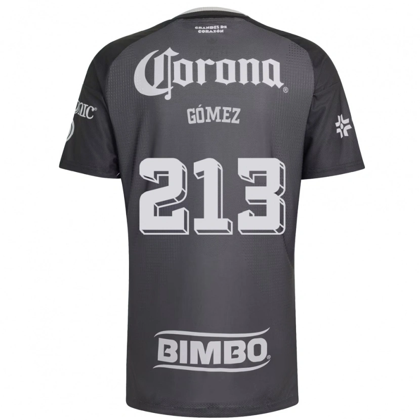 Danxen Kinder Adrián Gómez #213 Grau Weiß Schwarz Auswärtstrikot Trikot 2026/27 T-Shirt