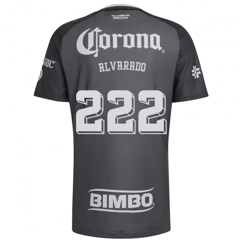 Danxen Kinder Daniel Alvarado #222 Grau Weiß Schwarz Auswärtstrikot Trikot 2026/27 T-Shirt