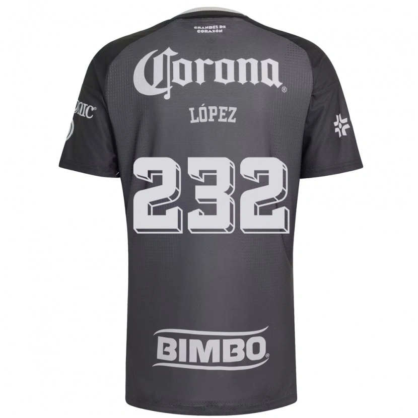 Danxen Kinder Rodrigo López #232 Grau Weiß Schwarz Auswärtstrikot Trikot 2026/27 T-Shirt