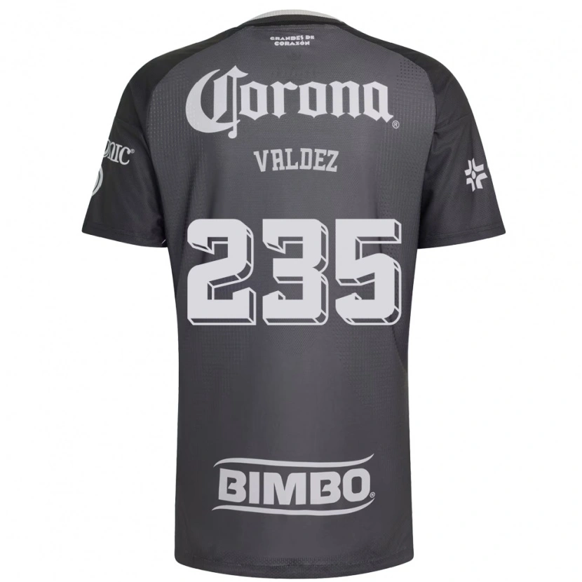 Danxen Kinder Adonai Valdez #235 Grau Weiß Schwarz Auswärtstrikot Trikot 2026/27 T-Shirt