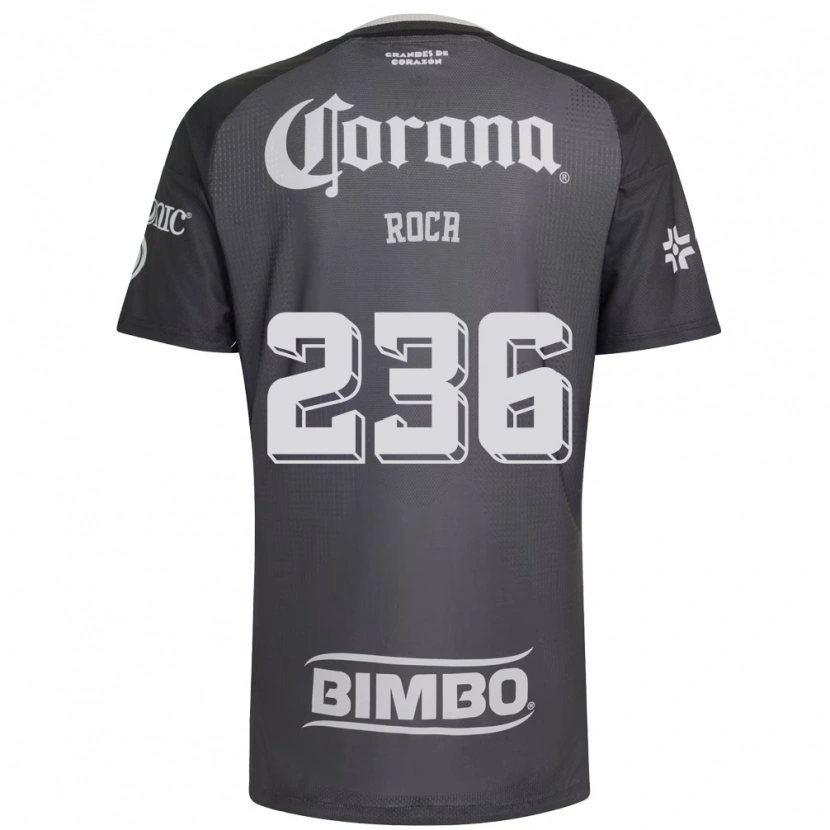 Danxen Kinder Juan Roca #236 Grau Weiß Schwarz Auswärtstrikot Trikot 2026/27 T-Shirt