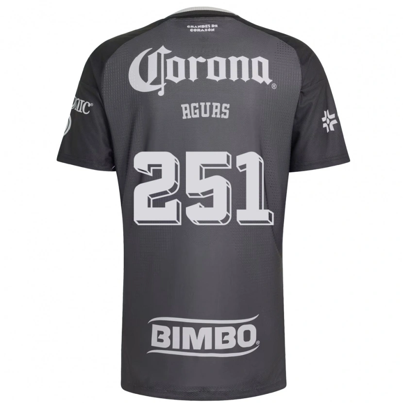 Danxen Kinder Brian Aguas #251 Grau Weiß Schwarz Auswärtstrikot Trikot 2026/27 T-Shirt