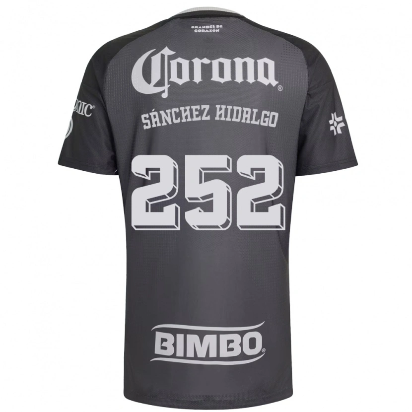 Danxen Kinder Horacio Sánchez Hidalgo #252 Grau Weiß Schwarz Auswärtstrikot Trikot 2026/27 T-Shirt
