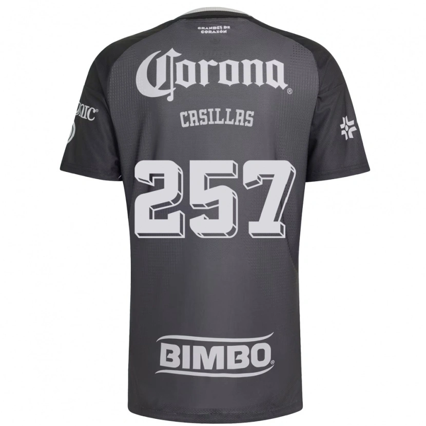 Danxen Kinder Iván Casillas #257 Grau Weiß Schwarz Auswärtstrikot Trikot 2026/27 T-Shirt