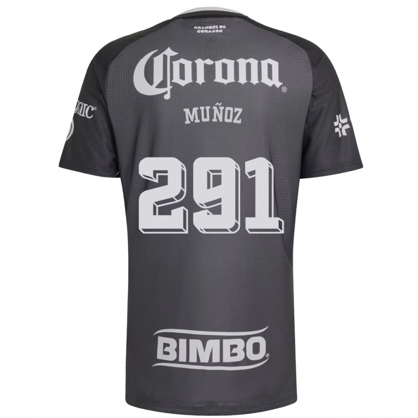 Danxen Kinder Jorge Muñoz #291 Grau Weiß Schwarz Auswärtstrikot Trikot 2026/27 T-Shirt
