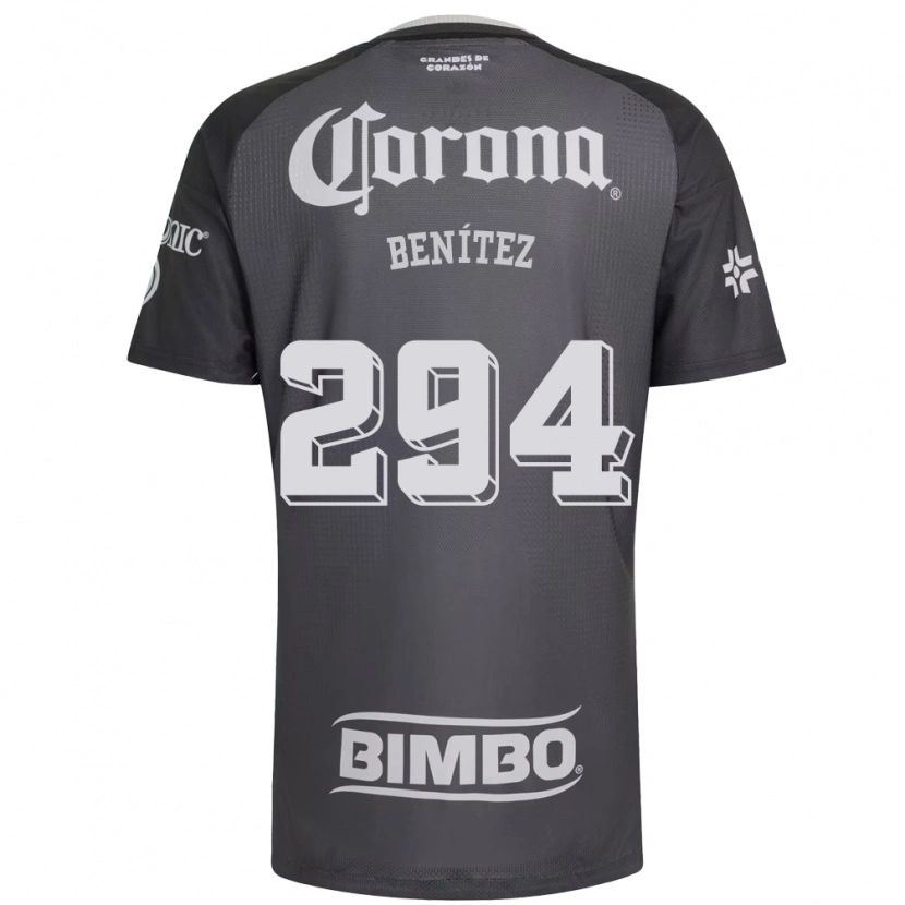 Danxen Kinder Roger Benítez #294 Grau Weiß Schwarz Auswärtstrikot Trikot 2026/27 T-Shirt