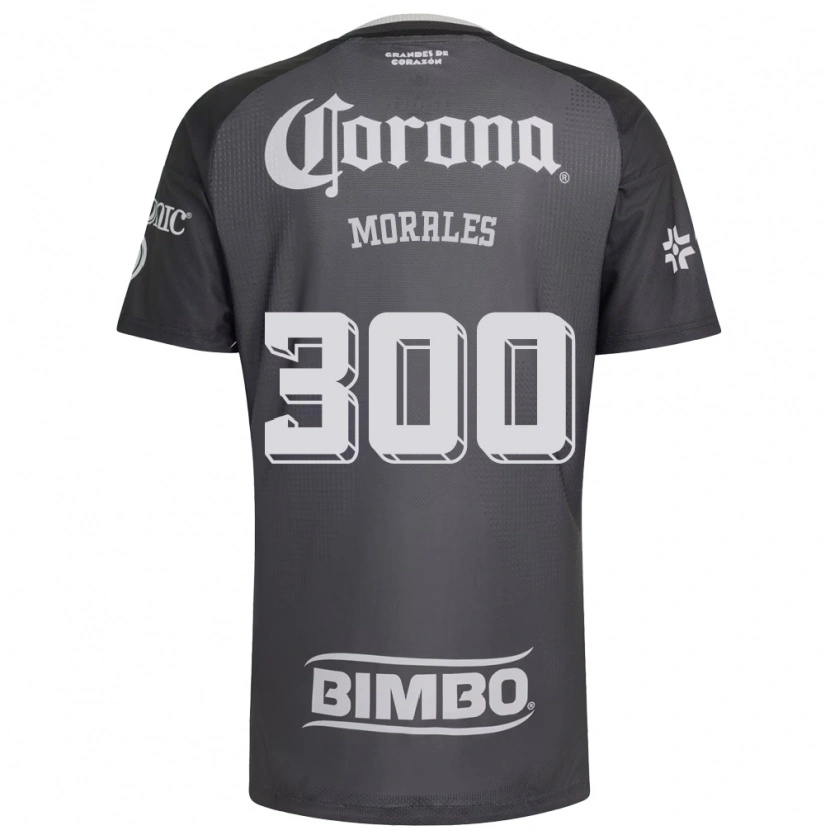 Danxen Kinder Jareth Morales #300 Grau Weiß Schwarz Auswärtstrikot Trikot 2026/27 T-Shirt