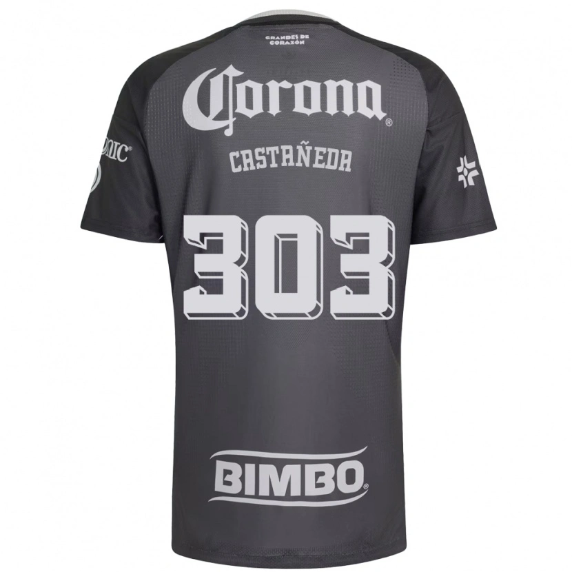 Danxen Kinder Luis Castañeda #303 Grau Weiß Schwarz Auswärtstrikot Trikot 2026/27 T-Shirt