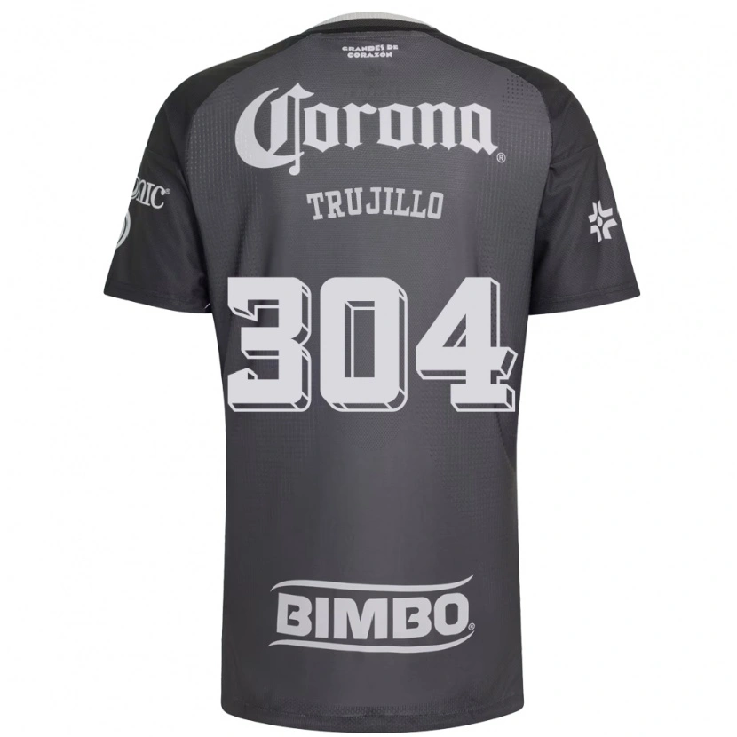 Danxen Kinder Luis Trujillo #304 Grau Weiß Schwarz Auswärtstrikot Trikot 2026/27 T-Shirt