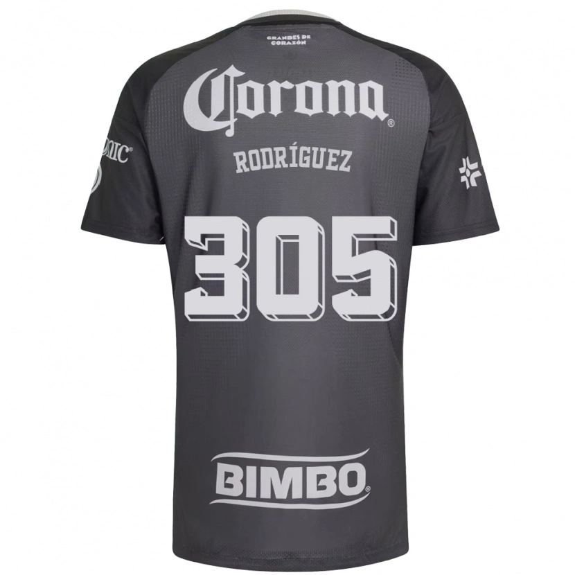 Danxen Kinder Bryan Rodríguez #305 Grau Weiß Schwarz Auswärtstrikot Trikot 2026/27 T-Shirt