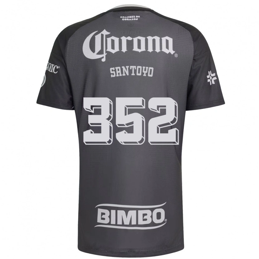 Danxen Kinder Julio Santoyo #352 Grau Weiß Schwarz Auswärtstrikot Trikot 2026/27 T-Shirt