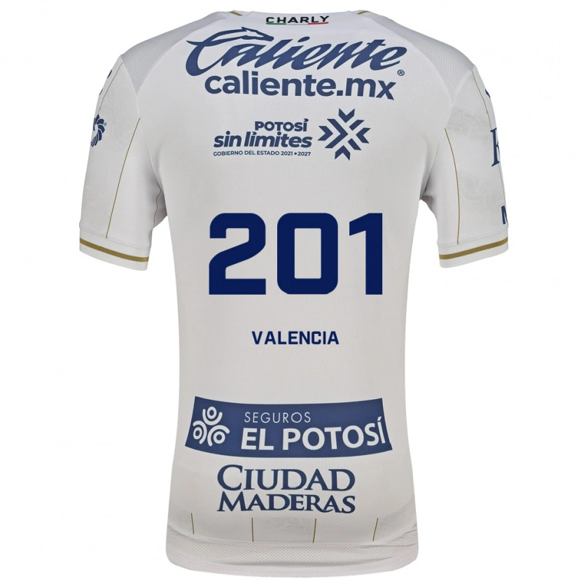 Danxen Kinder Cristian Valencia #201 Weiß Blau Auswärtstrikot Trikot 2026/27 T-Shirt