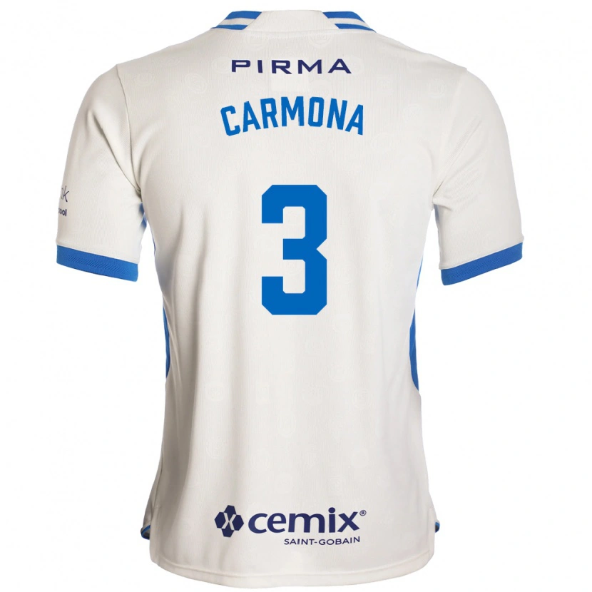 Danxen Kinder Edith Carmona #3 Weiß Blau Rot Auswärtstrikot Trikot 2026/27 T-Shirt