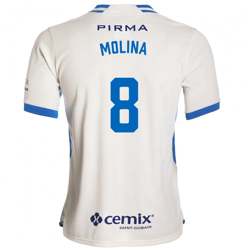 Danxen Kinder Dalia Molina #8 Weiß Blau Rot Auswärtstrikot Trikot 2026/27 T-Shirt