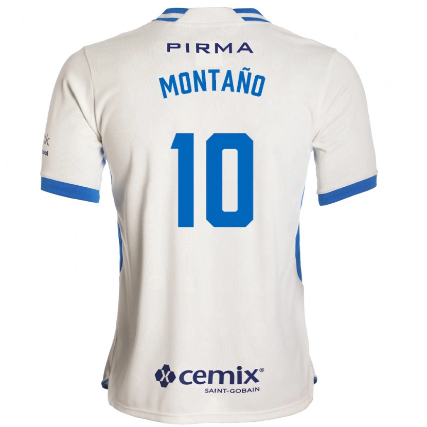 Danxen Kinder Andrés Montaño #10 Weiß Blau Rot Auswärtstrikot Trikot 2026/27 T-Shirt