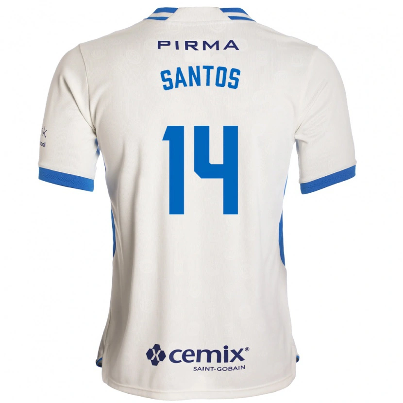 Danxen Kinder Eleisa Santos #14 Weiß Blau Rot Auswärtstrikot Trikot 2026/27 T-Shirt