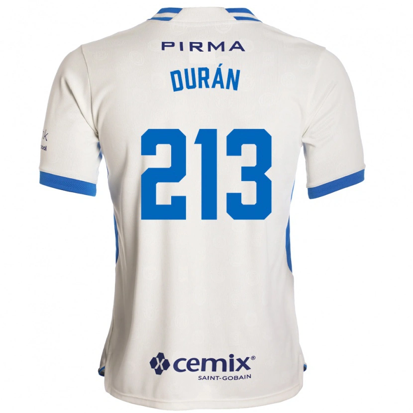 Danxen Kinder Jeyson Durán #213 Weiß Blau Rot Auswärtstrikot Trikot 2026/27 T-Shirt