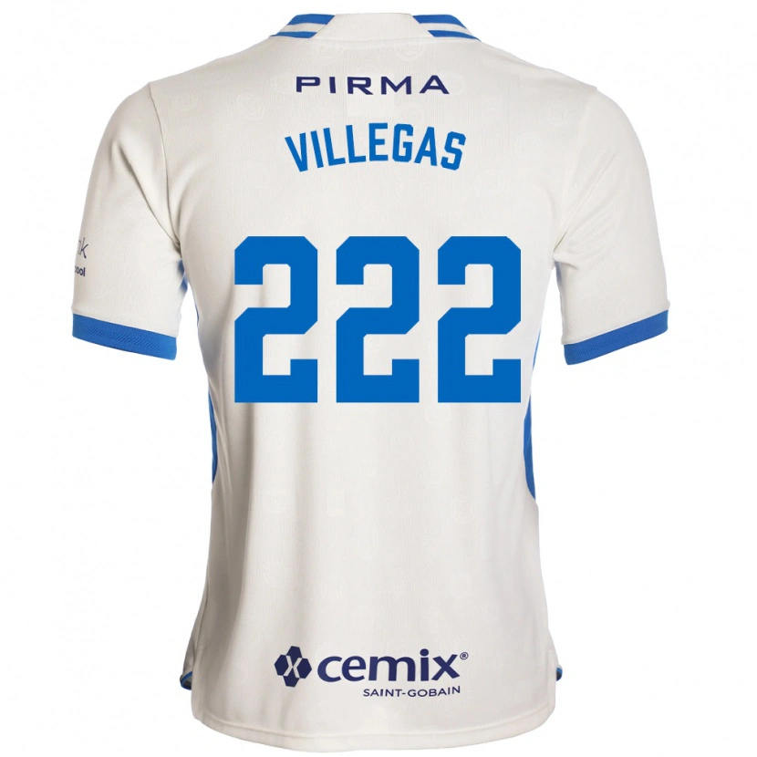 Danxen Kinder Eric Villegas #222 Weiß Blau Rot Auswärtstrikot Trikot 2026/27 T-Shirt