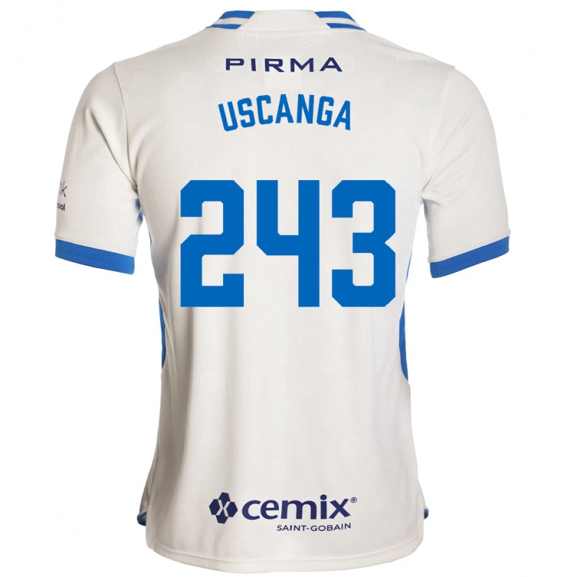 Danxen Kinder Rubén Uscanga #243 Weiß Blau Rot Auswärtstrikot Trikot 2026/27 T-Shirt