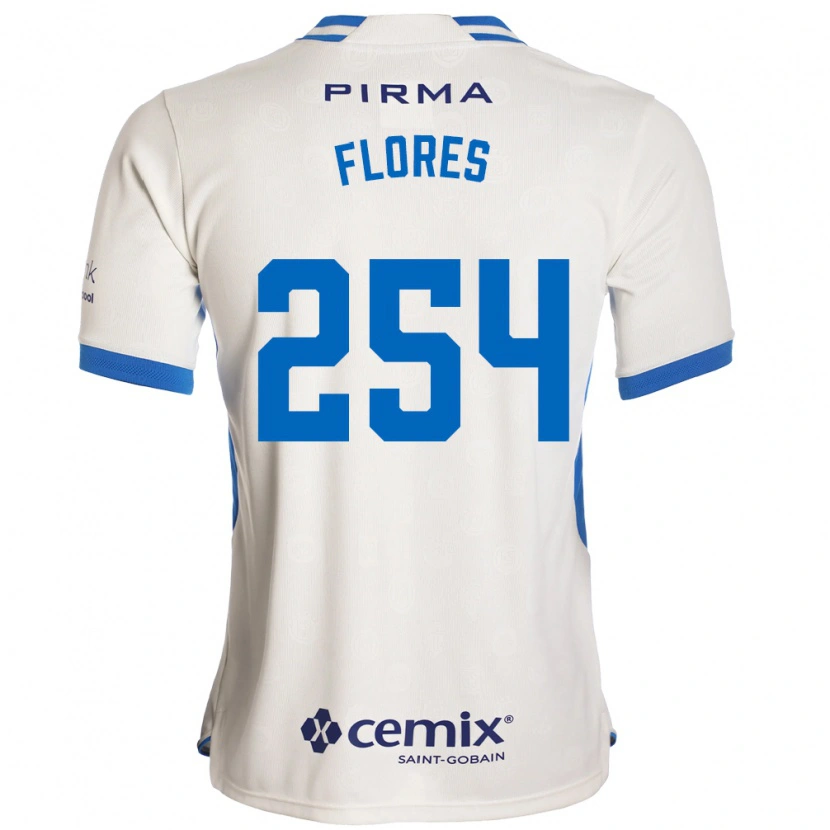 Danxen Kinder Derek Flores #254 Weiß Blau Rot Auswärtstrikot Trikot 2026/27 T-Shirt