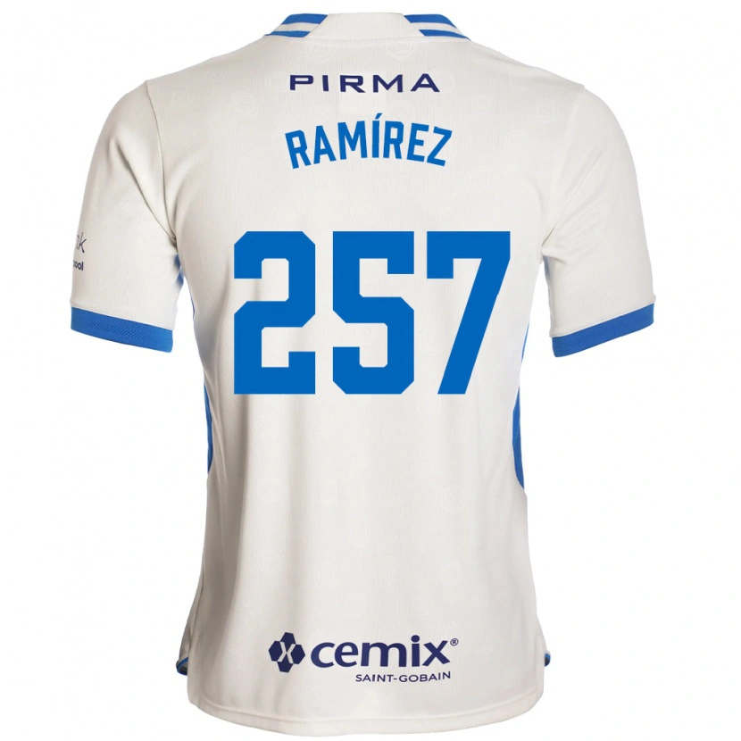 Danxen Kinder Jacobo Ramírez #257 Weiß Blau Rot Auswärtstrikot Trikot 2026/27 T-Shirt