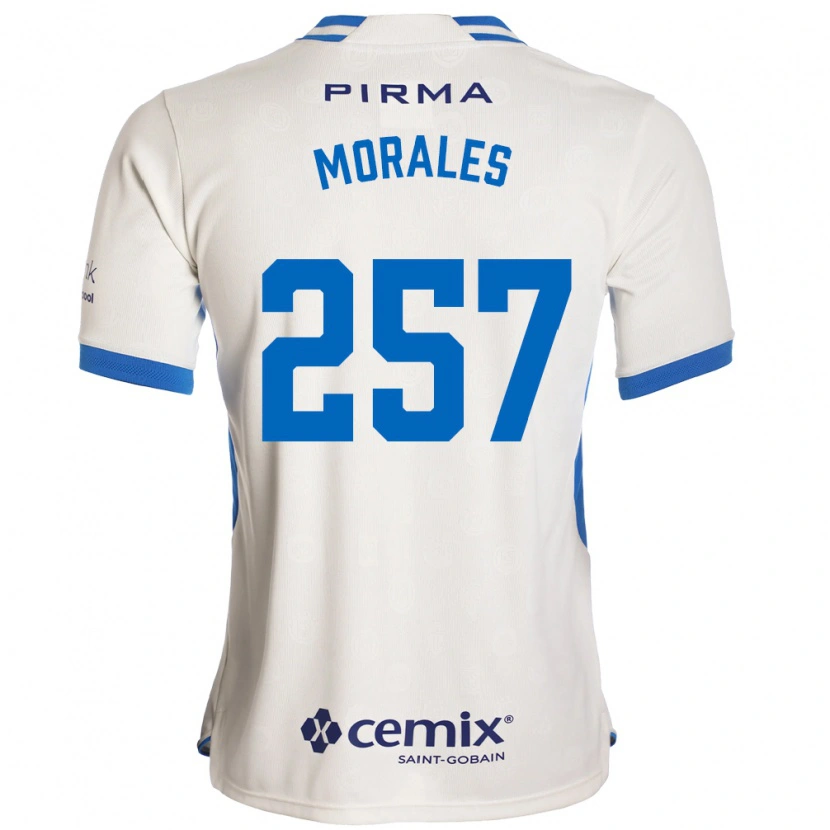 Danxen Kinder Diego Morales #257 Weiß Blau Rot Auswärtstrikot Trikot 2026/27 T-Shirt