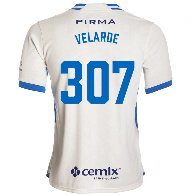 Danxen Kinder Juan Velarde #307 Weiß Blau Rot Auswärtstrikot Trikot 2026/27 T-Shirt