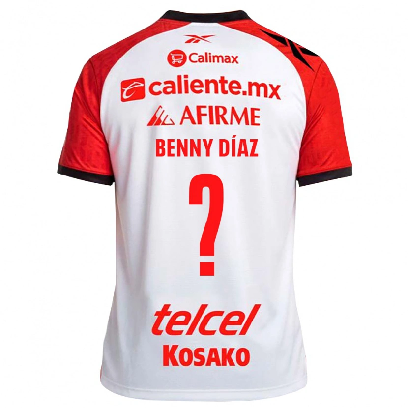 Danxen Kinder Benny Diaz #0 Weiß Schwarz Rot Auswärtstrikot Trikot 2026/27 T-Shirt